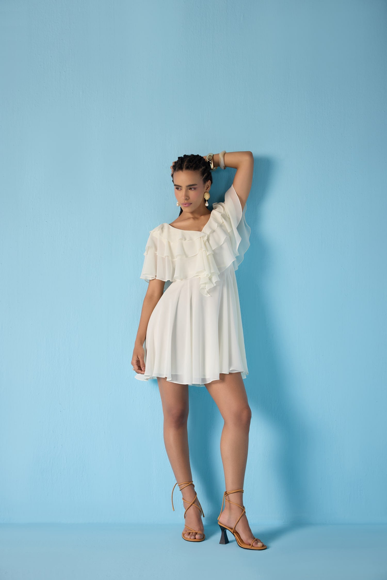 Ivory Ruffle Dress