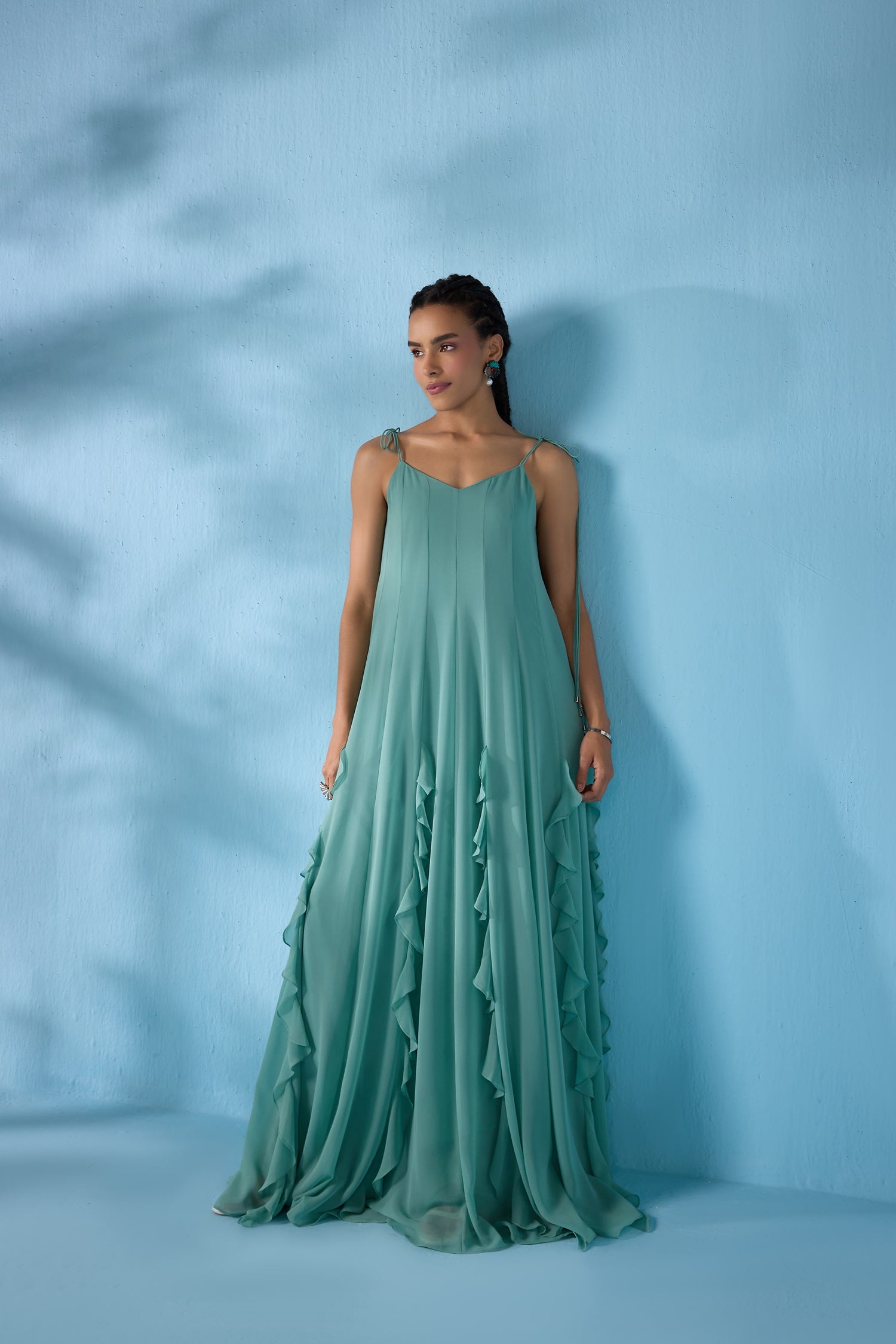 Emerald Cascade Gown