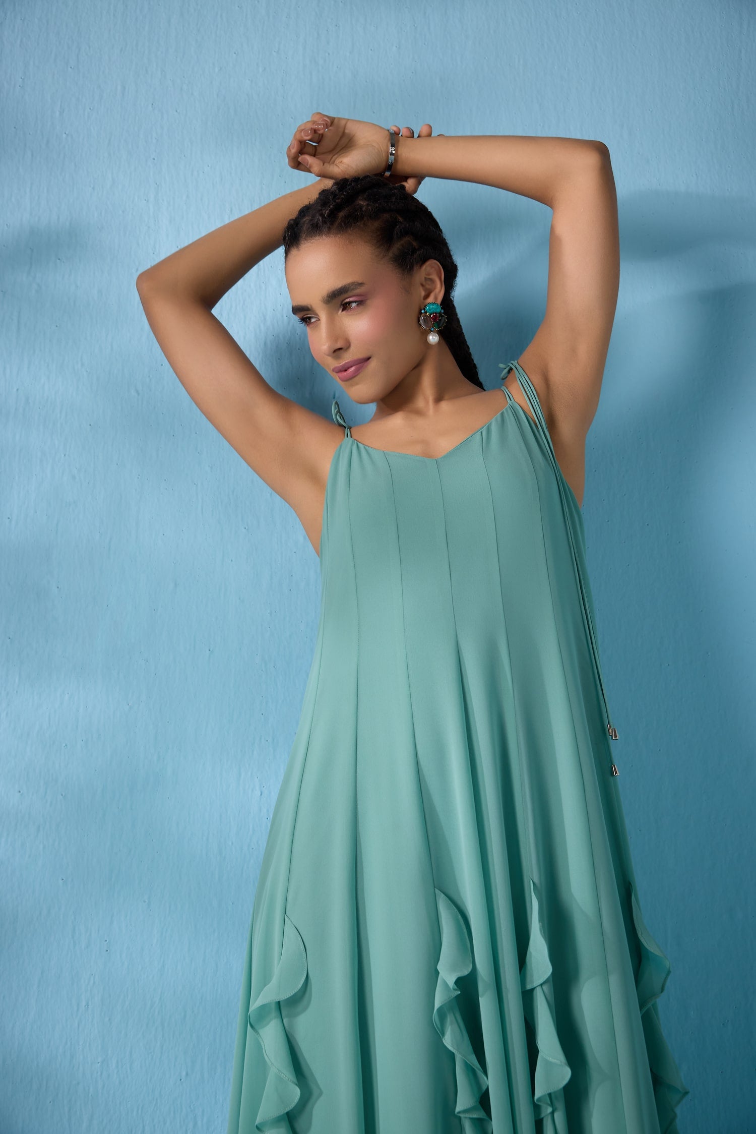 Emerald Cascade Gown